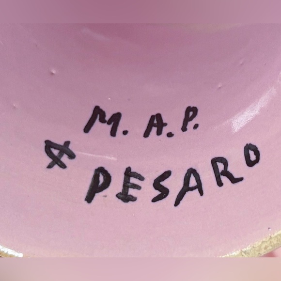 Mauve Pink Floral Bell Italian Pottery Cottagecore Feminine Romance Twee Italy - Picture 6 of 7